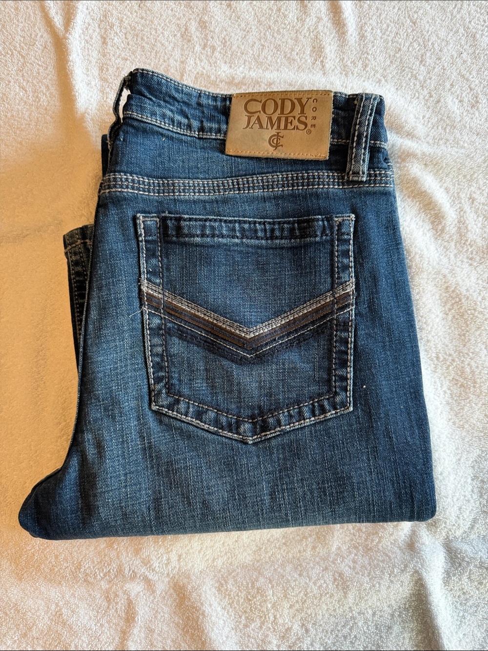 Cody James Men’s Dark Blue Bootcut Jeans